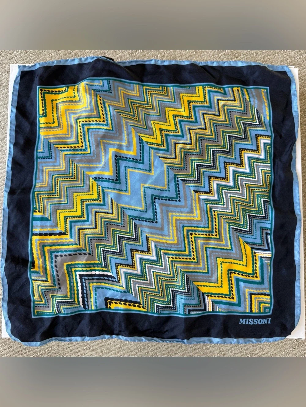 Missoni Zigzag Silk Scarf. 100% Silk. Brand New. Made in Italy. Multicoloured.